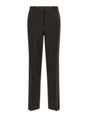 P.A.R.O.S.H.: casual trousers - Brown Liliuxy26 Virgin Wool Trousers