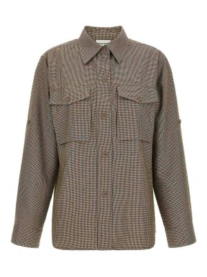 P.A.R.O.S.H.: camicie - Camicia di lana marrone Palais