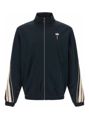 Palm Angels: Sweatshirts & Sweaters - Blue Technical Sweatshirt