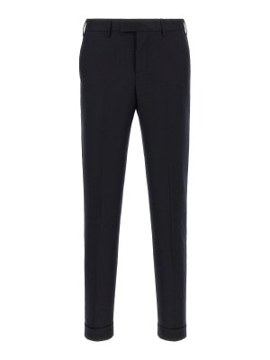 PT TORINO: pantaloni casual - Pantaloni blu Master in lana vergine