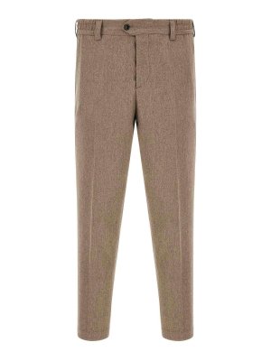 PT TORINO: casual trousers - Beige The Rebel Virgin Wool Trousers