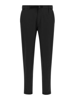 SNOW PEAK: casual trousers - Black Water-Repellent Stretch Nylon Trousers
