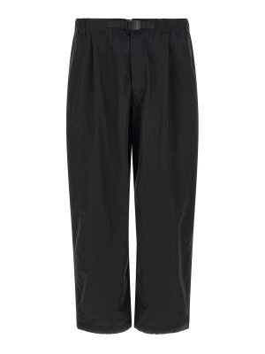 SNOW PEAK: casual trousers - Black Taffeta Trousers