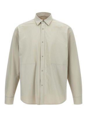 SNOW PEAK: shirts - Beige Water-Repellent Stretch Nylon Shirt
