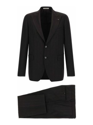 TAGLIATORE: blazers - Grey Vesuvio Wool Suit