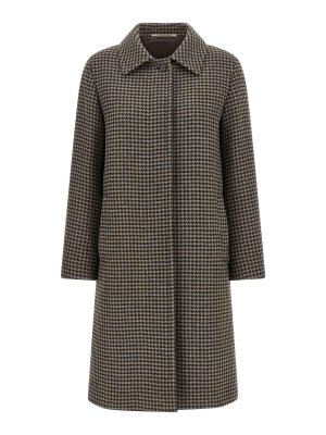 TAGLIATORE: long coats - Brown Jane Virgin Wool Coat