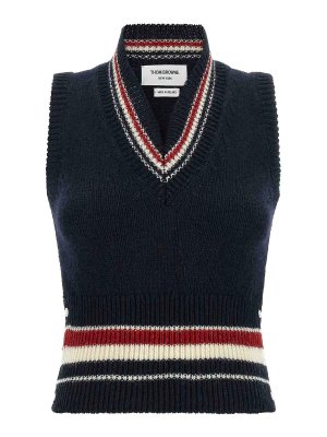 THOM BROWNE: Gilets tricot - Gilet - Hector