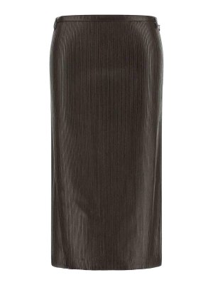 TOM FORD: Knee length skirts & Midi - Brown 3D Ribbed Skirt