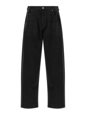 WILLY CHAVARRIA: straight leg jeans - Black Bad Boy Cotton Jeans