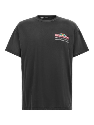 WILLY CHAVARRIA: t-shirts - Black Plaza Chavarria Easy Cotton T-Shirt