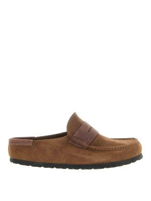 BIRKENSTOCK: mules shoes - Brown Naples Wrapped Clogs