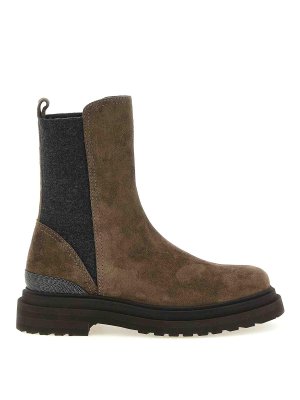 BRUNELLO CUCINELLI: Stiefeletten - Stiefeletten - Braun