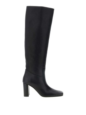 KHAITE: boots - Black Petra Leather Boots