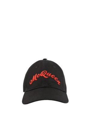 ALEXANDER MCQUEEN: cappelli - Cappellino da baseball in cotone con logo