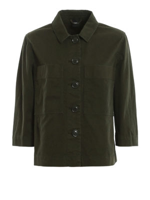 ASPESI: giacche casual - Giacca stile camicia in drill di cotone