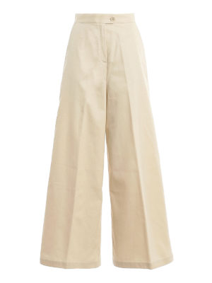 ASPESI: pantaloni casual - Pantaloni ampi in twill