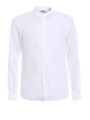 ASPESI: camicie - Camicia estiva bianca Bruce in lino