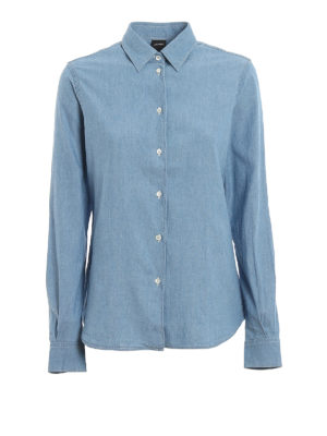 ASPESI: camicie - Camicia in denim di cotone