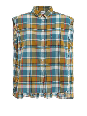 ASPESI: shirts - Madras print sleeveless shirt