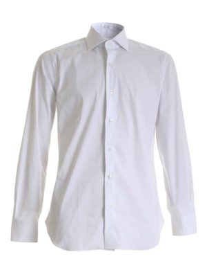 BARBA: shirts - French collar shirt in white