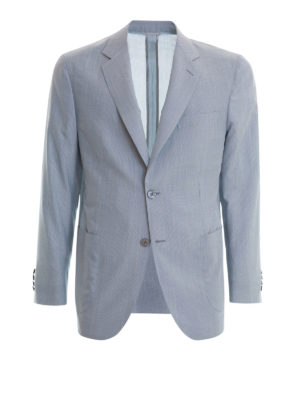 BRIONI: blazers - Wool and silk unstructured blazer