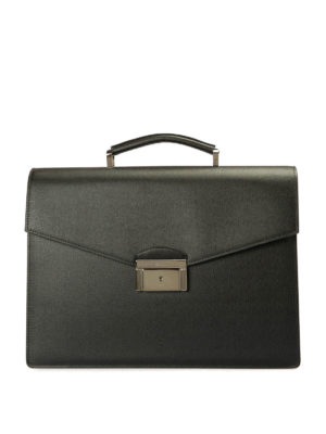 BRIONI: laptop bags & briefcases - Abraham saffiano leather briefcase