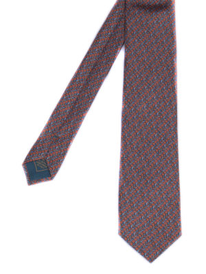 BRIONI: ties & bow ties - Patterned silk tie