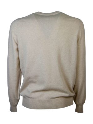 BRUNELLO CUCINELLI: crew necks - Cashmere pullover in sand color