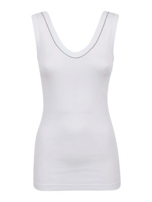 Brunello Cucinelli Ivory silk satin tank top | M0C59E0600C2976