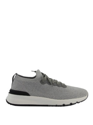 BRUNELLO CUCINELLI: Chaussures de sport - Baskets - Gris