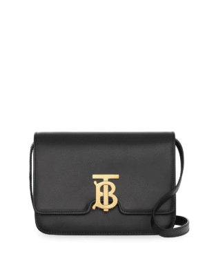 BURBERRY: shoulder bags - TB black leather small bag