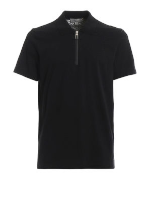CANALI: polo shirts - Jersey polo with heat sealed zipper