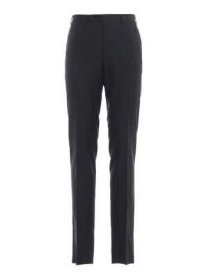 CANALI: Tailored & Formal trousers - Black wool classic trousers