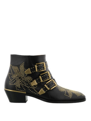 CHLOE': ankle boots - Susanna golden stud ankle boots