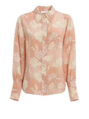 CHLOE': shirts - Patterned silk crepe de chine shirt