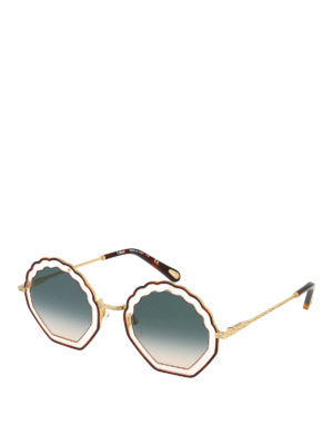 CHLOE': sunglasses - Scalloped gradient lens sunglasses