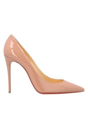 CHRISTIAN LOUBOUTIN: court shoes - Kate 100 patent leather pump in nude color