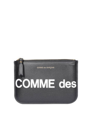 COMME DES GARCONS: pochette - Busta in pelle con logo
