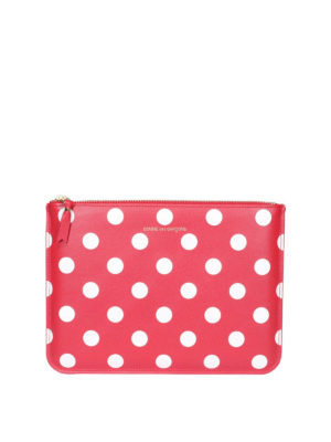 COMME DES GARCONS: clutches - Polka dot red clutch