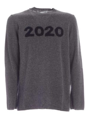 COMME DES GARCONS SHIRT: maglia collo rotondo - Pullover grigio con ricamo 2020