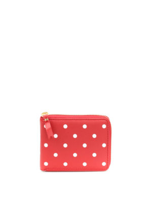 COMME DES GARCONS: wallets & purses - Polka Dot printed zip around wallet