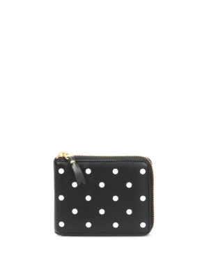 COMME DES GARCONS: portafogli - Portafoglio zip around a pois