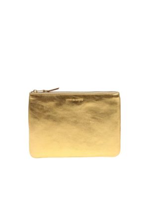 COMME DES GARÇONS WALLET: clutches - Golden leather purse