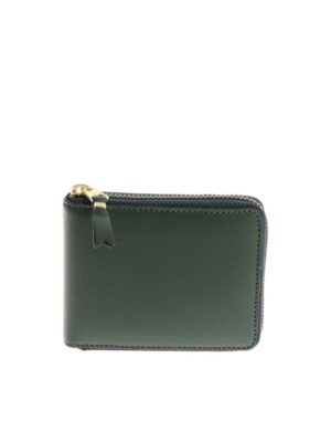 COMME DES GARÇONS WALLET: wallets & purses - Bottle green color leather wallet