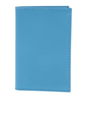 COMME DES GARÇONS WALLET: wallets & purses - Logo card holder in light blue