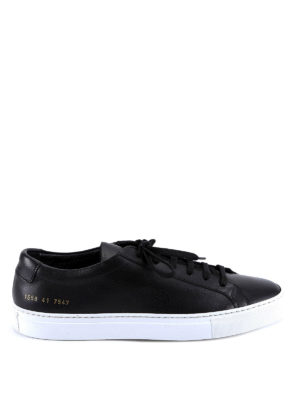 COMMON PROJECTS: trainers - Smooth leather black sneakers