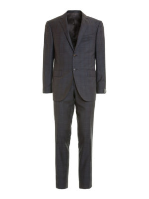 CORNELIANI: formal suits - Two-piece check wool suit