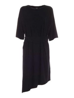 DKNY: knee length dresses - T-shirt dress in black