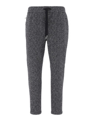DOLCE & GABBANA: casual trousers - Jacquard wool blend trousers