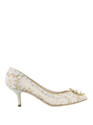 DOLCE & GABBANA: court shoes - Bellucci ice lace jewel pumps
